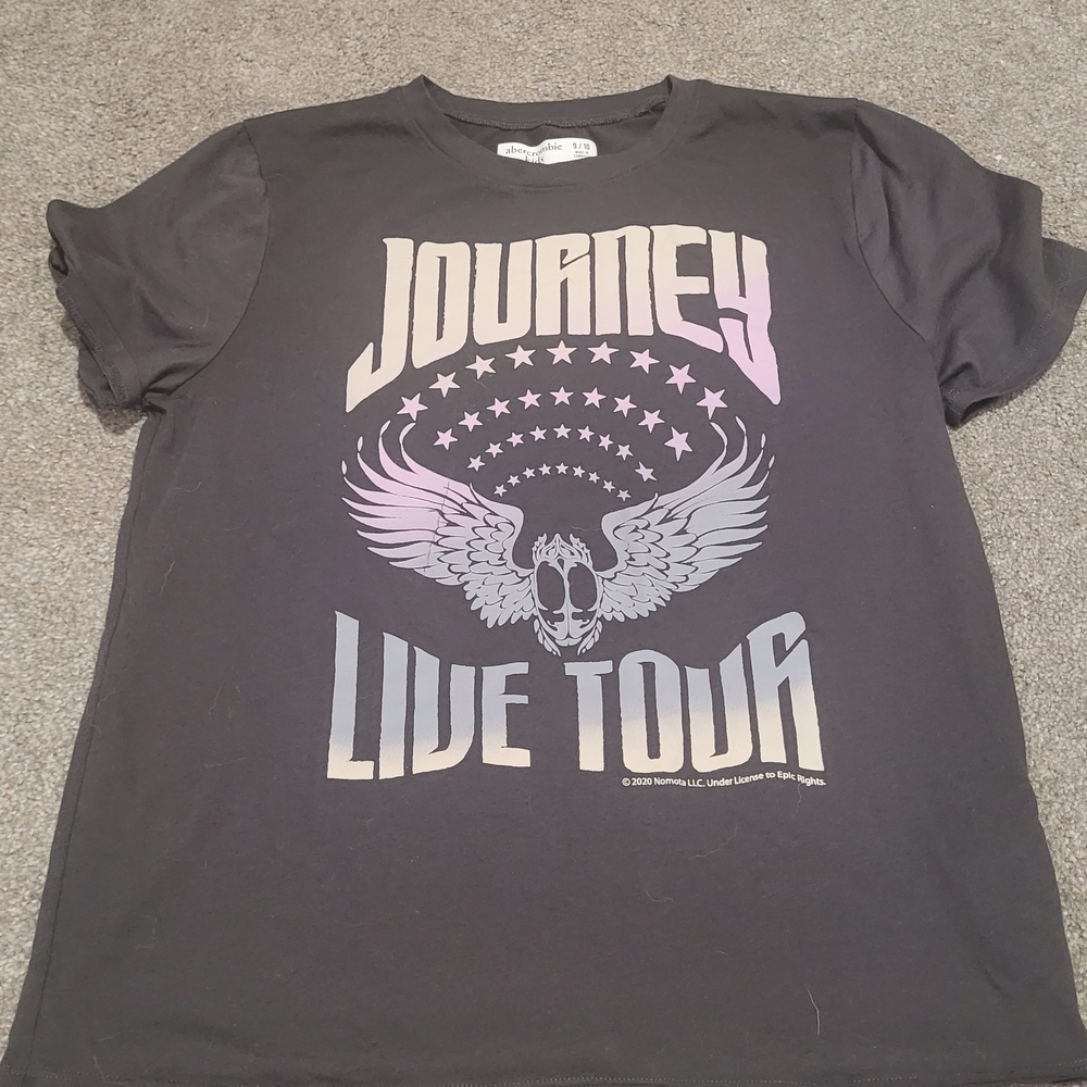Abercrombie Kids Graphic Tee - Black with Pastel Design